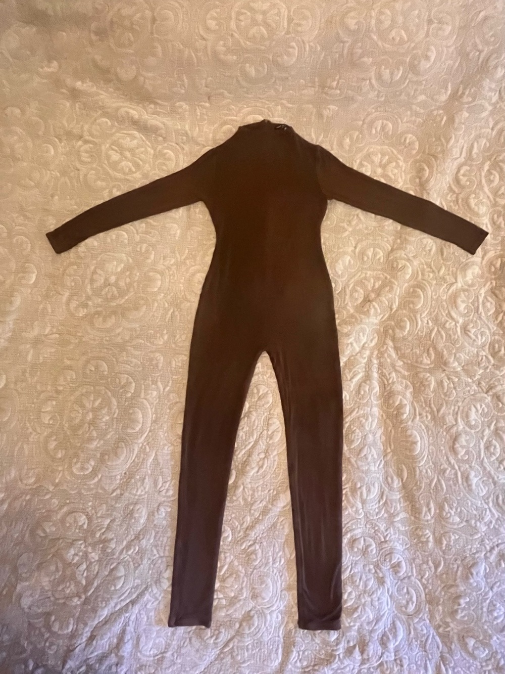 naked wardrobe Chocolate Brown Seamless Long-Sleeve Jumpsuit - Picture 2 of 4